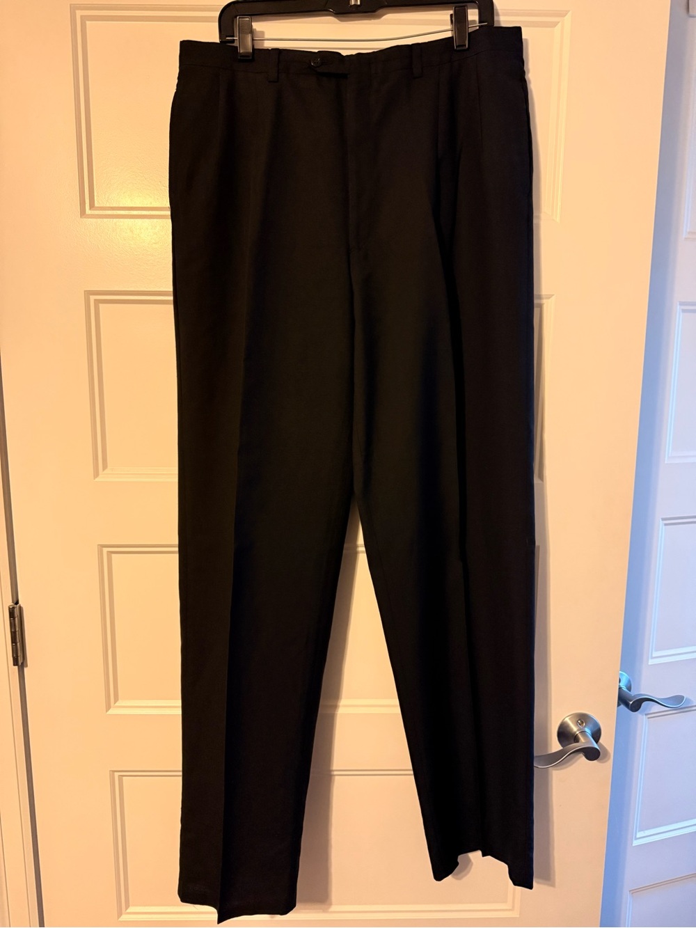 Vintage Valentino UOMO Men's Black Dress Trousers Size 36x34